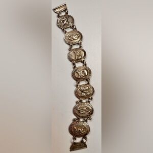 Vintage Sterling Silver Witchery Themed Bracelet